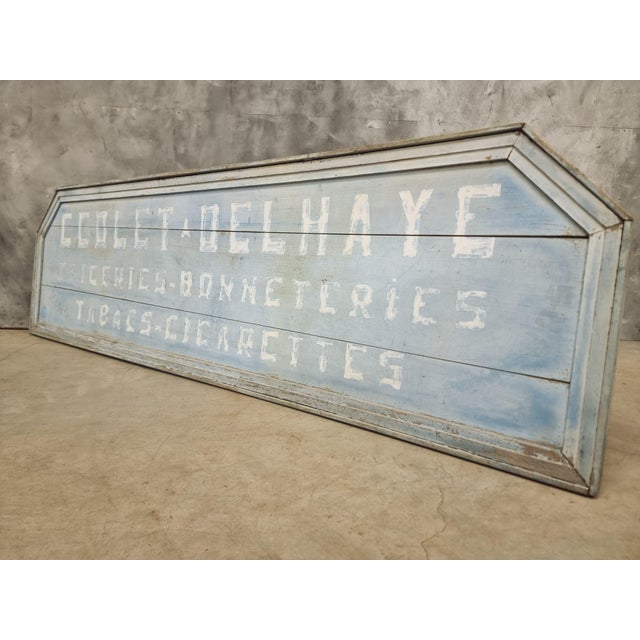 Antique Belgian Store Advertising Billboard, 1890s For Sale - Image 10 of 11
