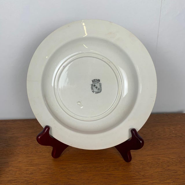 Antique Sarreguemines Soup Plates, 1890s, Set of 2 For Sale - Image 6 of 10