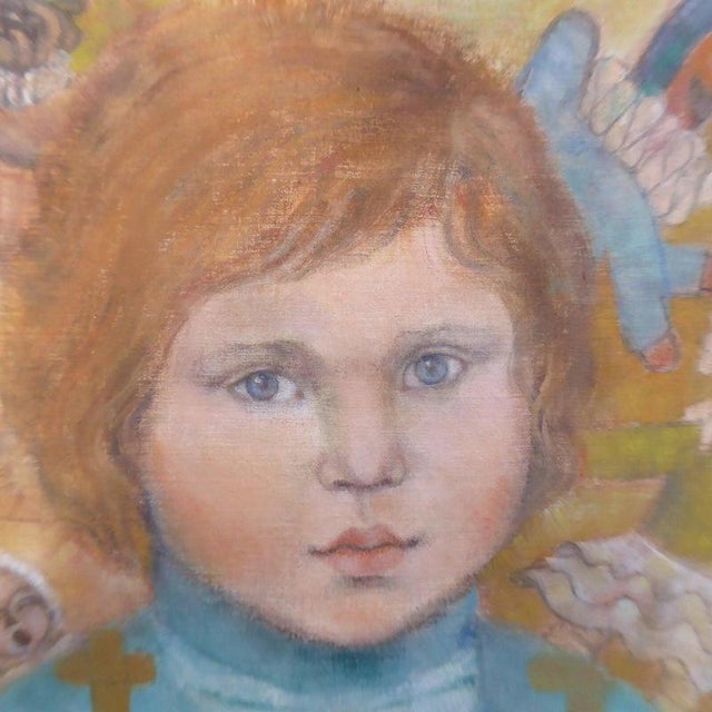 Molly Rice ARCA, Impressionist Portrait of a Girl, 1970s, Oil Painting For Sale - Image 10 of 12