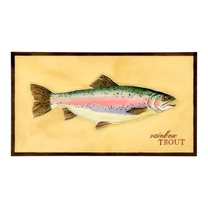 Natural History "Rainbow Trout" Art Print Giclee by Kathleen Ney