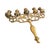 Antique Polish Brass Five-Light Shabbat Candelabra For Sale - Image 12 of 12