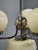 Art Deco Cream Glass and Chrome Chandelier, Czechoslovakia, 1930s For Sale - Image 9 of 12