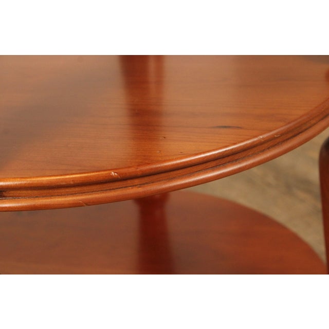 Harden Solid Cherry Round ThreeTier Side Table Chairish