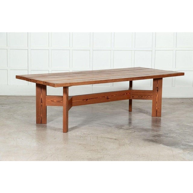 Wood Large English Pine Refectory Table, Mid 20th Century For Sale - Image 7 of 15