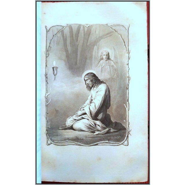 (1859) Clasped Christian Missal With Gauffered Page Edges - Illustrated Antique Devotional Christian Bible Art For Sale - Image 14 of 18