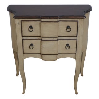 Italian Continental Style 2 Drawer Painted Commode Chest For Sale
