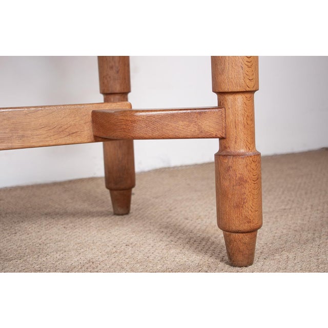Large Extendable Dining Table in Oak by Guillerme and Chambron for Votre Maison, 1960 For Sale - Image 13 of 18
