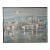Large Signed Lee Reynolds Coastal Harbor Painting Original Brass Gallery Frame For Sale