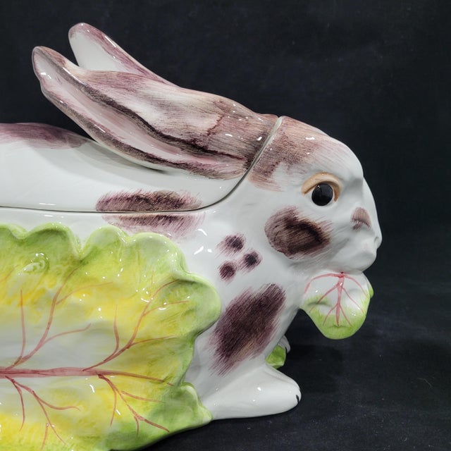 This vintage hand painted adorable bunny rabbit will be a wonderful showpiece on your spring table or sideboard. This is a...