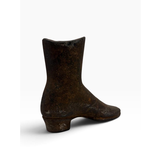 Late 19th Century Antique 19th Century Cast Iron Victorian High Button Boot Mannequin Base For Sale - Image 5 of 5