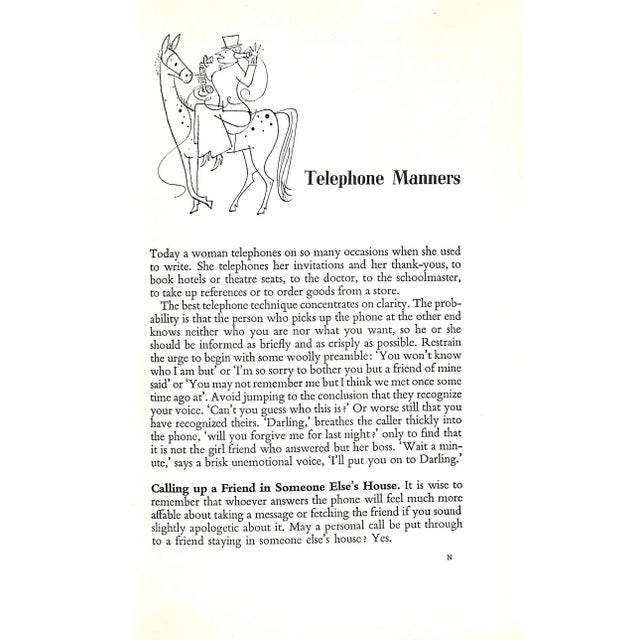 White "Lady Behave: Famous Guide to Modern Manners" 1957 Edwards, Anne & Beyfus, Drusilla For Sale - Image 8 of 11