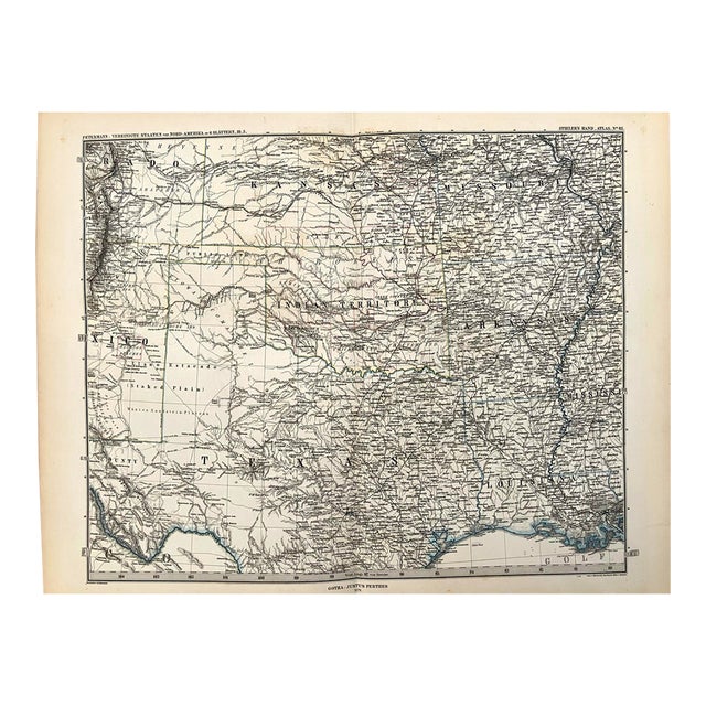 1877-8 Stieler Maps of Northwest and Southcentral US For Sale