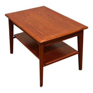 1950s Midcentury Danish Modern Side End Table - Svend Age Madsen for Karl Lindegaard For Sale