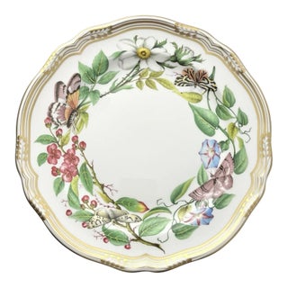2000s Spode “Butterfly Garden” Single Bone China Salad Plate For Sale
