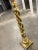 Heavy Brass Triple-Helix Floor Lamp Manner of Chapman For Sale - Image 10 of 12