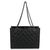 Chanel Black Quilted Caviar CC Shopping Tote For Sale - Image 4 of 9
