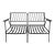 1950s Maurizio Tempestini Salterini Ribbon Back Wrought Iron Settee With New Cushions, Attributed For Sale