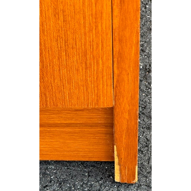 Mid 20th Century Mid Century Modern Teak Roll Top Cylinder Desk For Sale - Image 5 of 9
