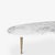 Metal Italian Organic Form Carrara Marble Cocktail Table With Brass Legs For Sale - Image 7 of 10