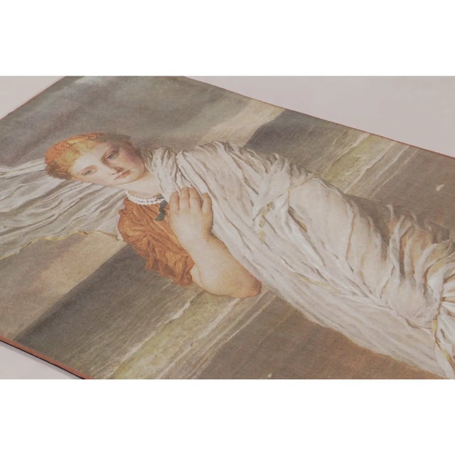 Modern Rug & Kilim's Modern Pair of Pre-Raphaelite Lady Pictorial Tapestry Panels "Seagulls" For Sale - Image 3 of 9