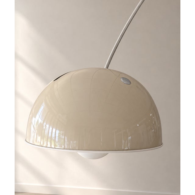 A beautiful arc lamp made in italy, specifically in bologna by lam in the 1960s. The telescopic stem is made of 18/8...