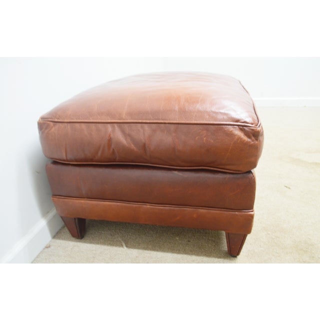 Ralph Lauren Leather Ottoman For Sale In Philadelphia - Image 6 of 12