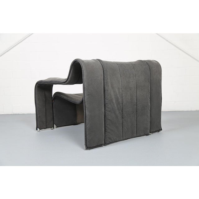 Mid-Century Modern Danish Steel Tube Lounge Chair with Graphic Upholstery from Kebe, Denmark, 1970s For Sale - Image 3 of 18