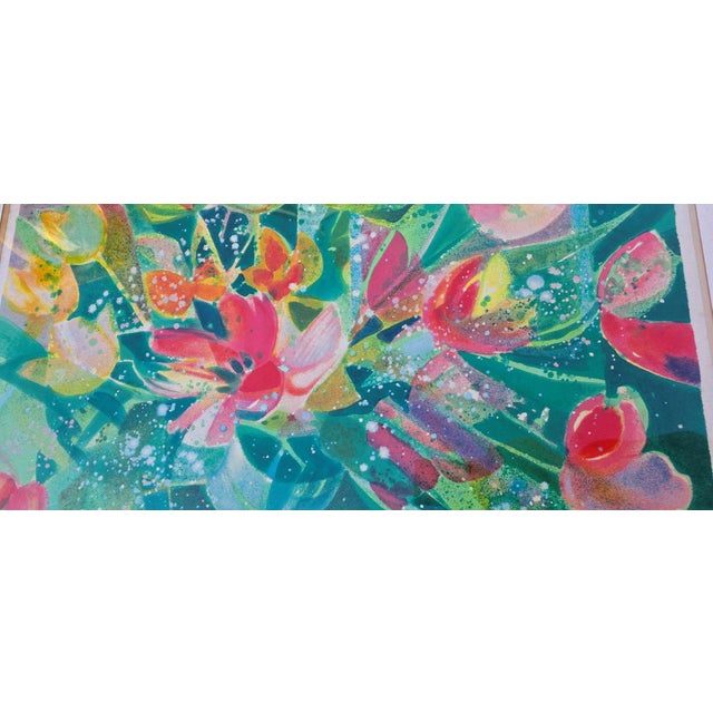 Hilaire Camille, Bouquet of Tulips, 1980, Color Lithograph For Sale - Image 3 of 7