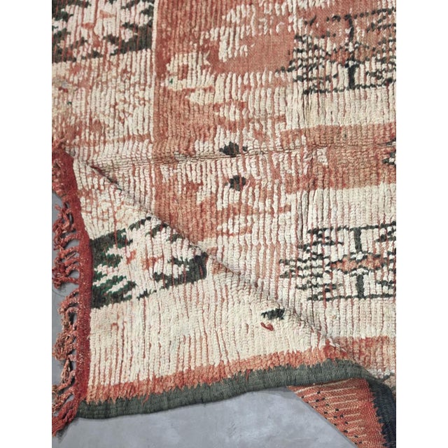 Salmon 1970's Tribal Moroccan Wool Rug - 11.2 X 5.2 Ft For Sale - Image 8 of 8