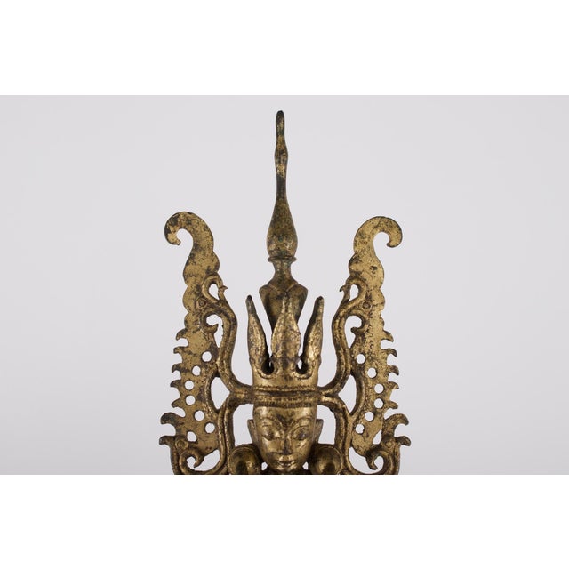 Gilt Bronze Jambupati Buddha, Burma, 1700s For Sale - Image 6 of 8