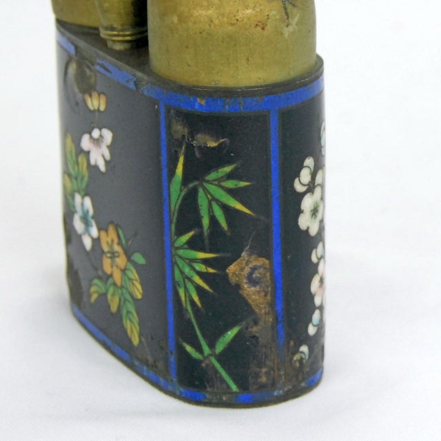 Black Chinese Cloisonne Pipe With Script and Fittings Late 19th Century For Sale - Image 8 of 17