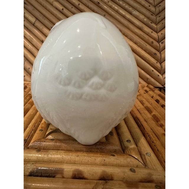 Vintage Petite White Porcelain Owl Sculpture From Patricia Moore Gallery in Aspen For Sale - Image 12 of 15