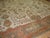 An antique Oversize rare square Oushak rug. Antique white field, soft green border. 18'3'' x 18'4'' Oushak rugs are a...