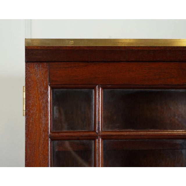 Vintage Military Campaign Display Cabinet with Brass Fittings For Sale - Image 12 of 13