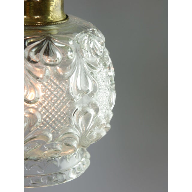 Mid-Century Italian Glass and Brass Pendant Lamp, 1960s For Sale - Image 10 of 13