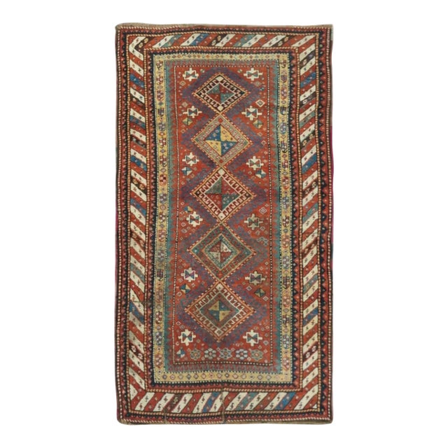 Antique Kazak Rug 3'10'' x 6'11'' For Sale
