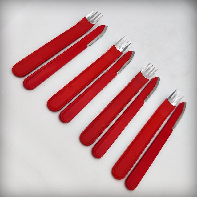 Contemporary Casino Cutlery Set for Six People from Sedasco, France, 1970s, Set of 12 For Sale - Image 3 of 15