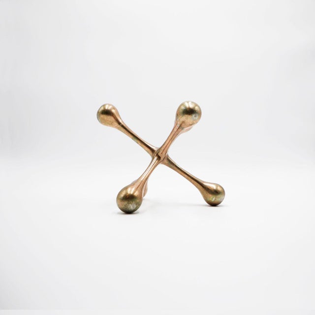 Mid-Century Modern 1960s Petite Jack / Jax Bookend Made Metal For Sale - Image 3 of 4