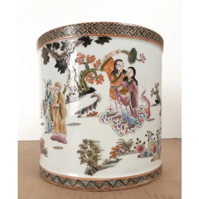 Chinese Late 19th Century Chinese Porcelain Eight Immortals and Deities Bitong For Sale - Image 3 of 11