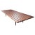 Large oversized minimalistic modern slatted deep bench or daybed in the style of George Nelson. This mid-century style...