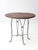 Vintage Mid-Century Wrought Iron Bistro Table With Wood Top For Sale - Image 13 of 13