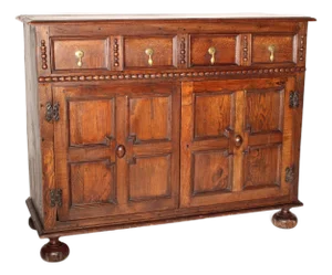 Antique William and Mary Style Oak Cabinet