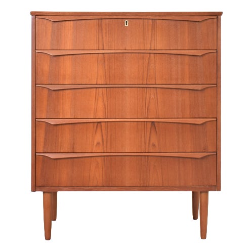 Mid-Century Modern Danish Teak Chest of Drawers, 1960s For Sale