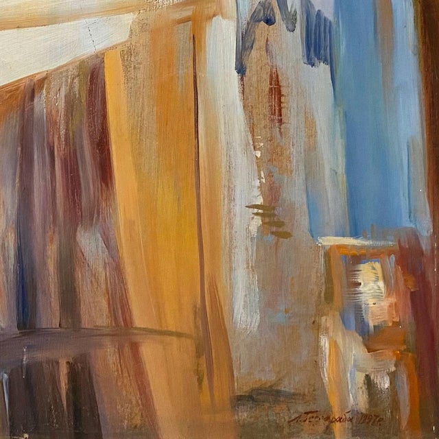 Original Avant-Garde Oil Painting, Ukrainian Soviet Art (1997) 75-75 For Sale - Image 6 of 6