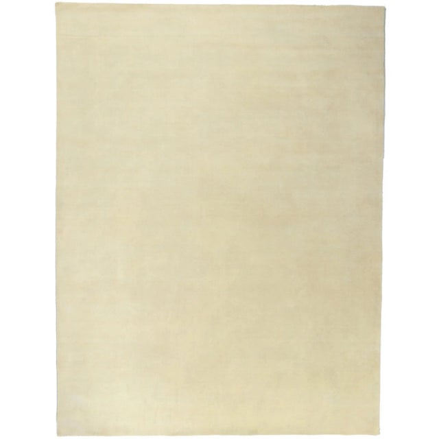 Contemporary Ivory Rug With Luxe Minimalist Style - 08'11 X 11'11 For Sale - Image 9 of 9