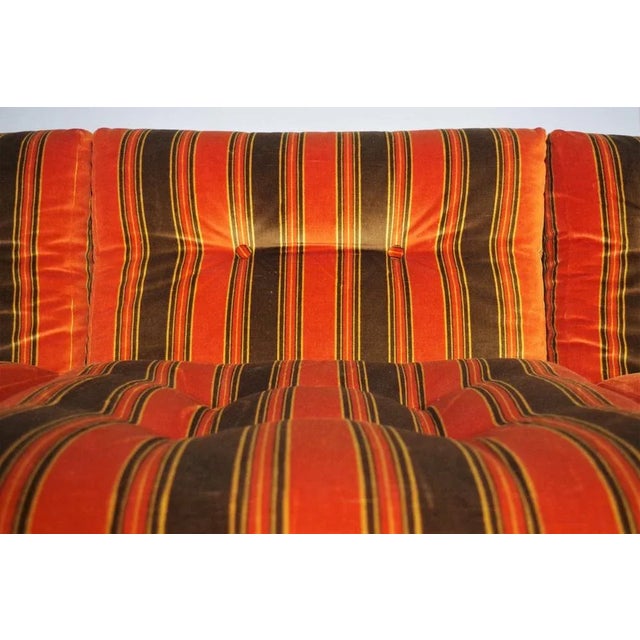 Striped Armchairs, 1970s, Set of 3 For Sale - Image 4 of 15