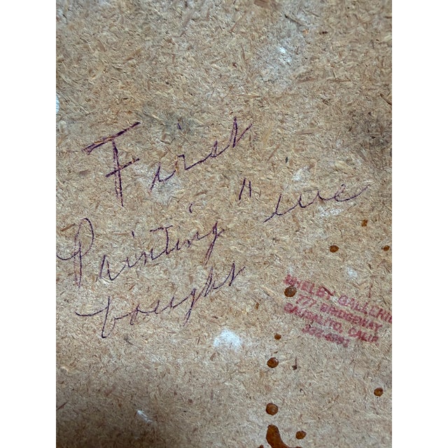 Viking Leon Abstract Art of San Francisco on Cork Board, Mid 20th Century For Sale - Image 4 of 12