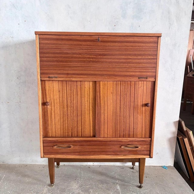 Mid-Century Walnut and Teak Secretary by Jentique, 1960s For Sale - Image 10 of 11