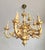 Cream Vintage Florentine Chandelier with Gold Leaf, 1930s For Sale - Image 8 of 18