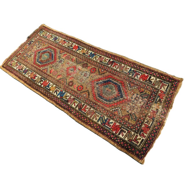 Antique Handwoven Persian Kurdish Runner Rug. 2'6"x 6'2" For Sale - Image 18 of 18
